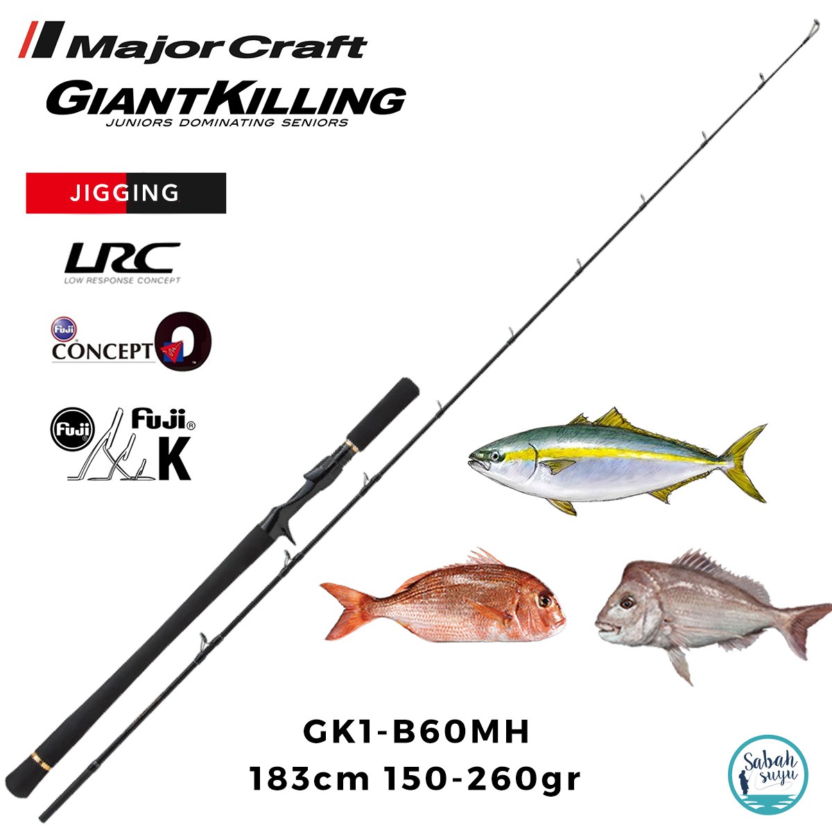 Major Craft Giant Killing 1G GK1-B60MH 183cm 150-260gr (S2P) Tetikli Jigging Kamış