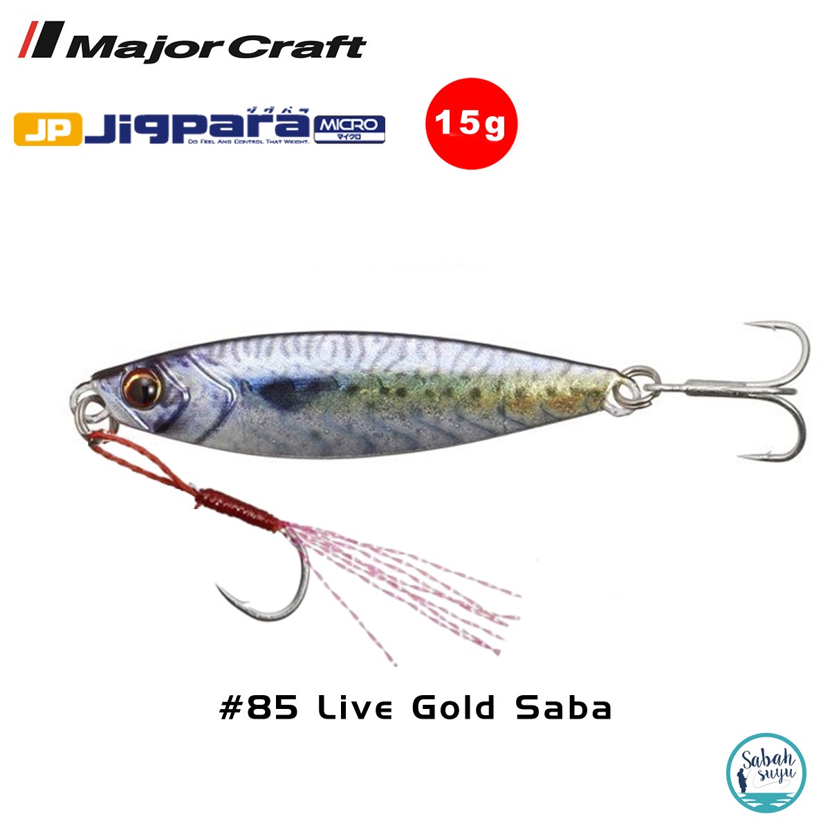 Major Craft Jigpara Micro JPM-15gr 60mm #85 Live Gold Saba