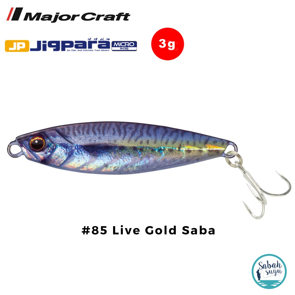 Major Craft Jigpara Micro JPM-3gr 30mm #85 Live Gold Saba