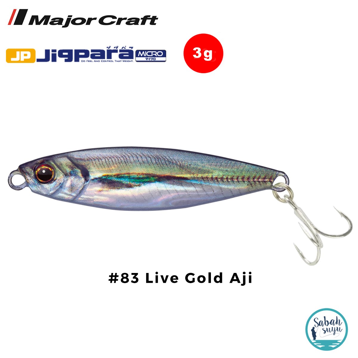 Major Craft Jigpara Micro JPM-3gr 30mm #83 Live Gold Aji