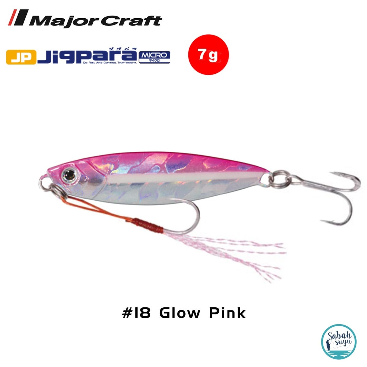 Major Craft Jigpara Micro JPM-7gr 40mm #18 Glow Pink
