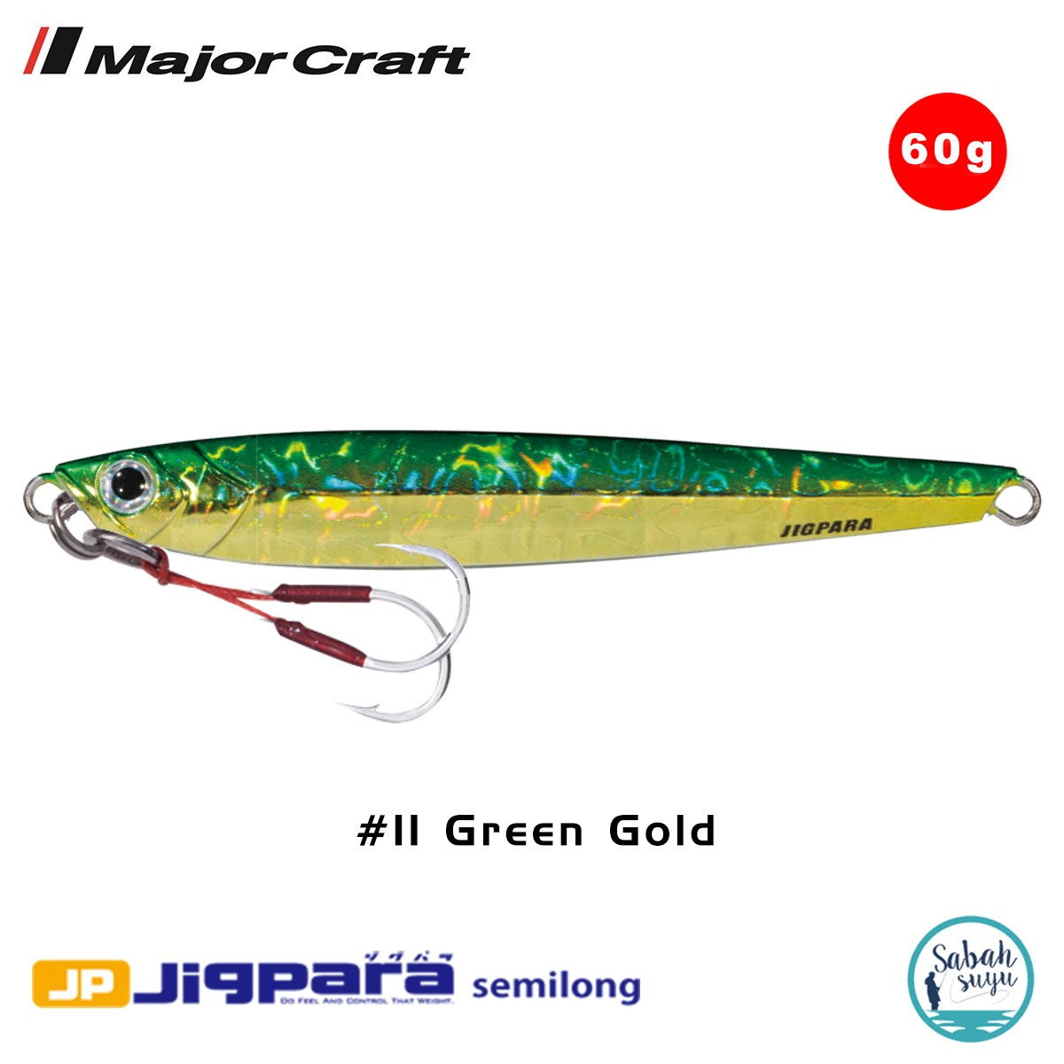 Major Craft Jigpara Semilong JPSL-60gr 120mm #11 Green Gold