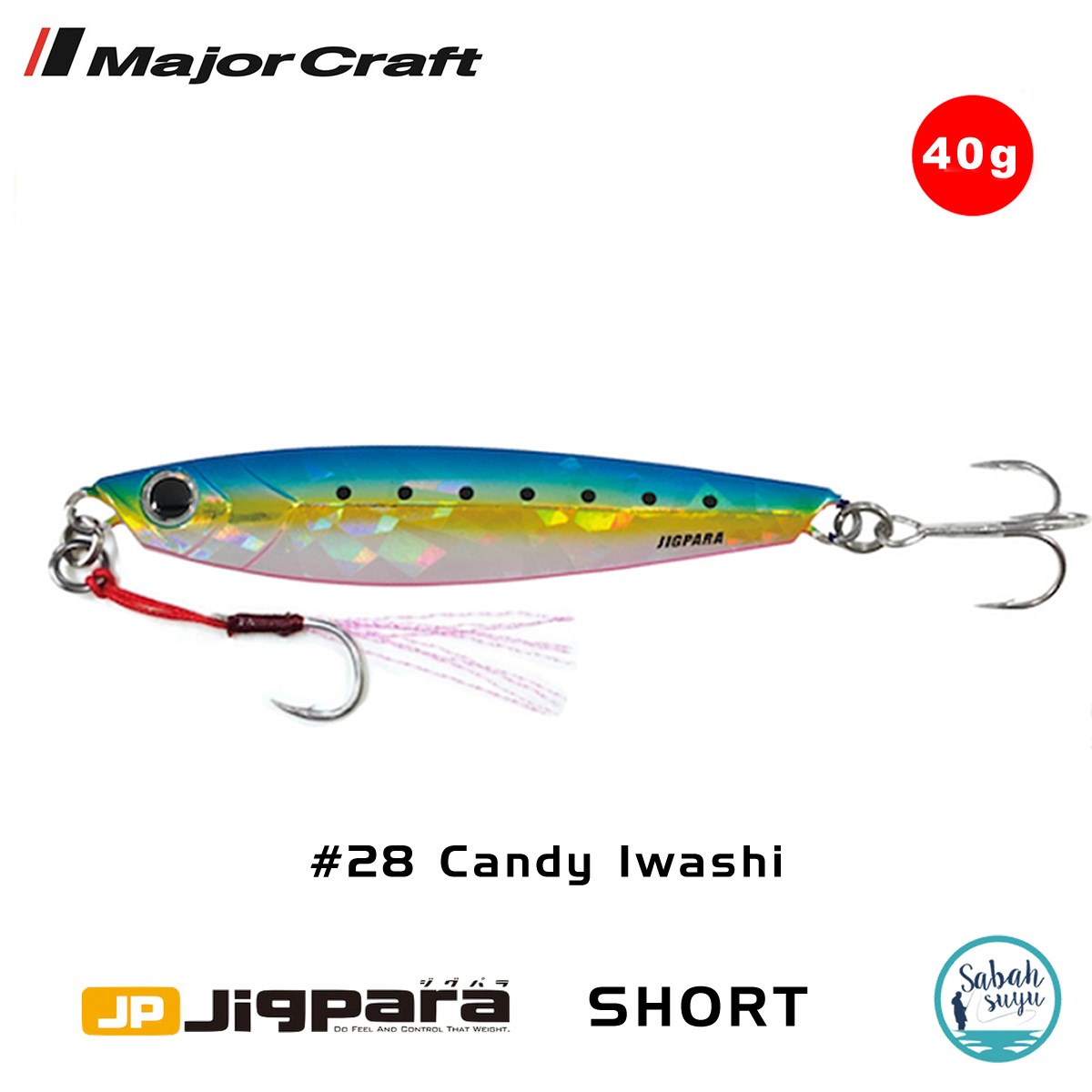 Major Craft Jigpara Short JPS-40gr 80mm #28 Candy Iwashi