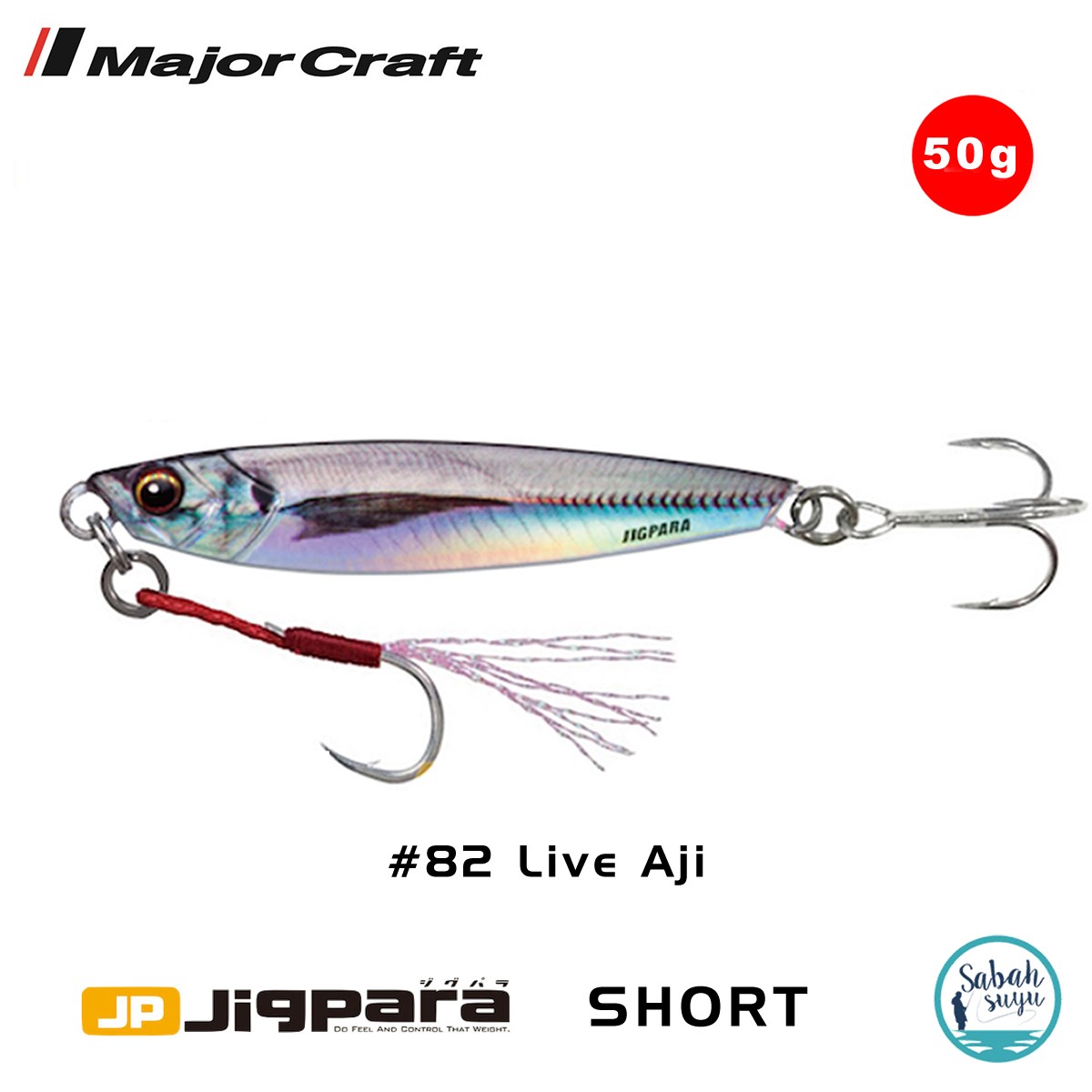 Major Craft Jigpara Short JPS-50gr 85mm #82 Live Aji