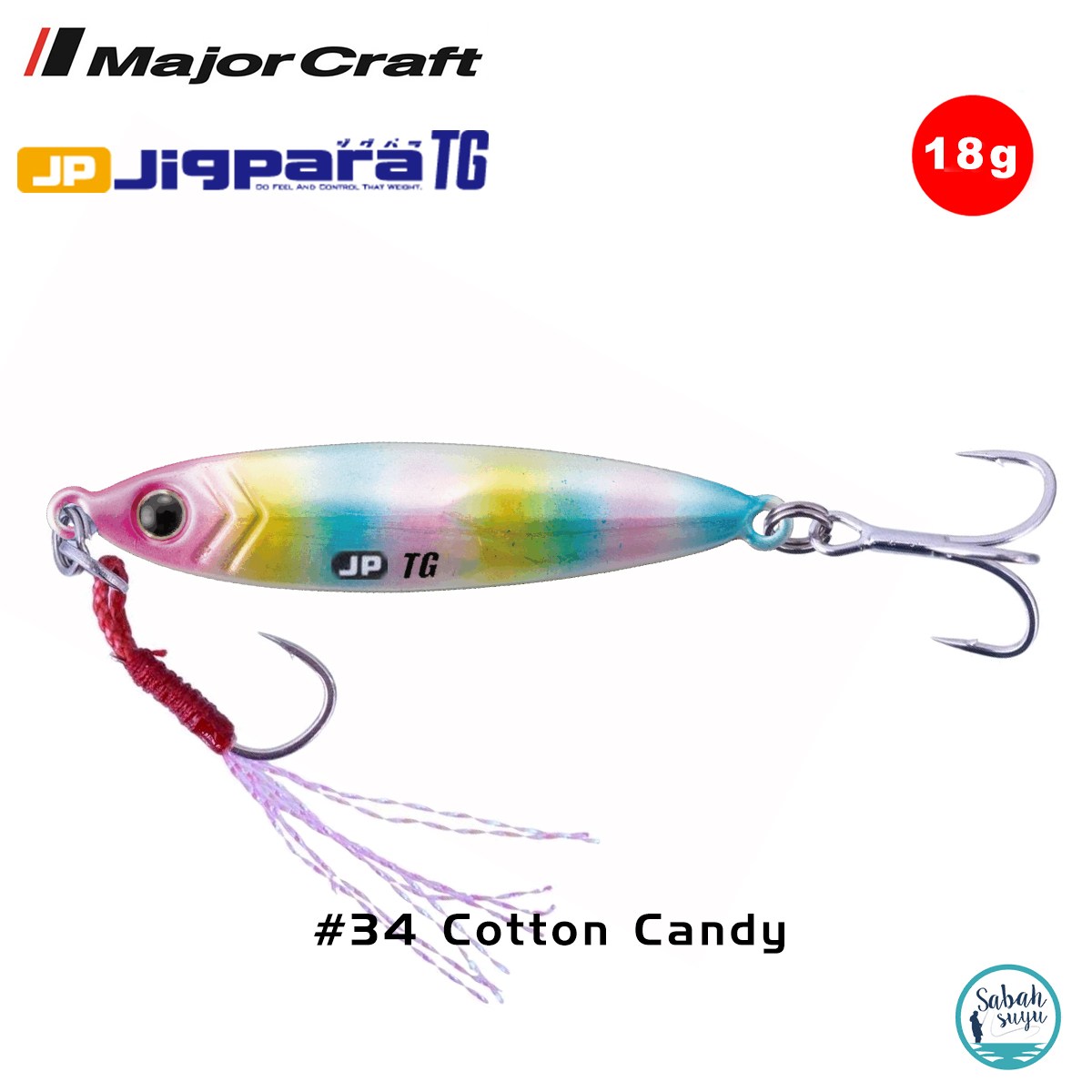 Major Craft Jigpara Tungsten JPTG-18gr 45mm #34 Cotton Candy