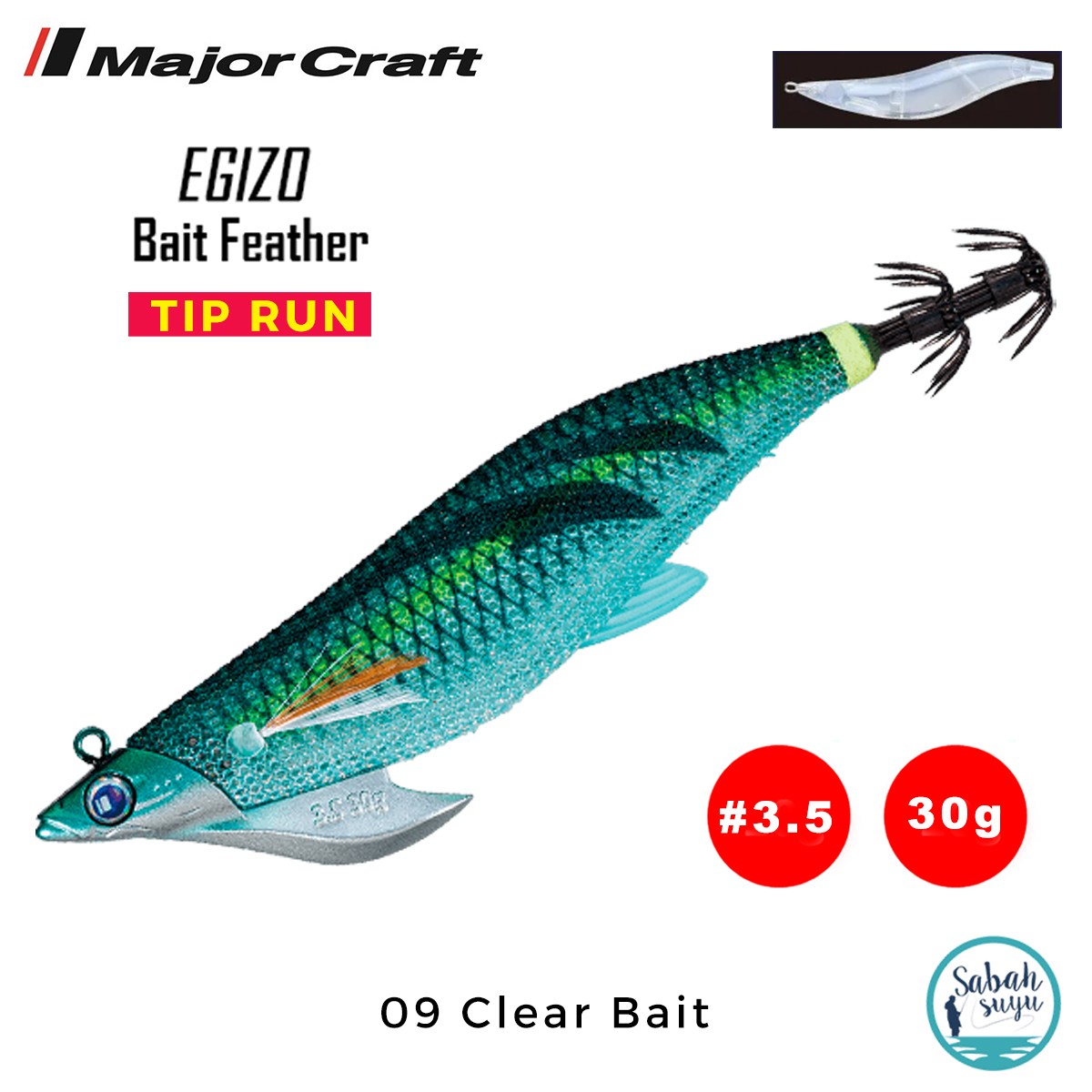 Major Craft Kalamar Zokası EBFT-3.5 30gr #09 Clear Bait