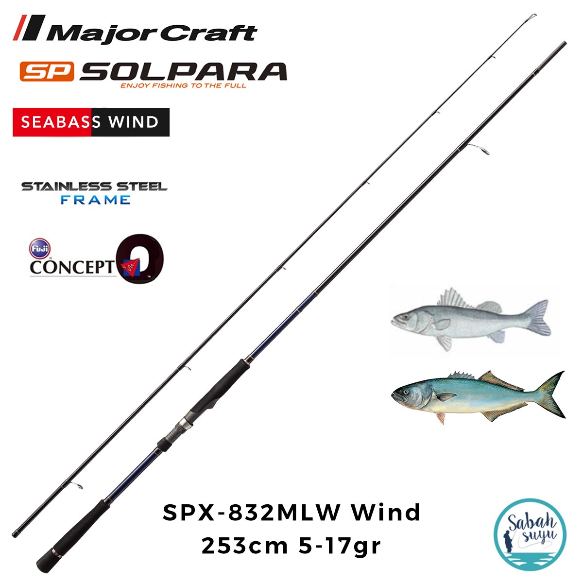 Major Craft Solpara SPX-832MLW Wind 253cm 5-17gr (2P) Light Spin Kamış