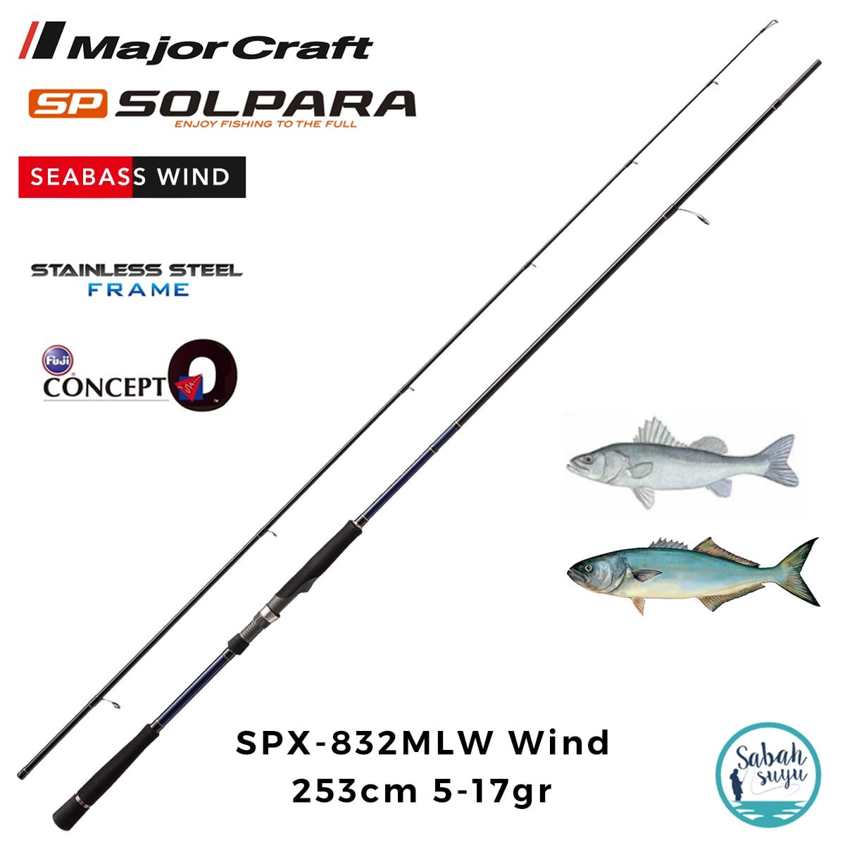 Major Craft Solpara SPX-832MLW Wind 253cm 5-17gr (2P) Light Spin Kamış