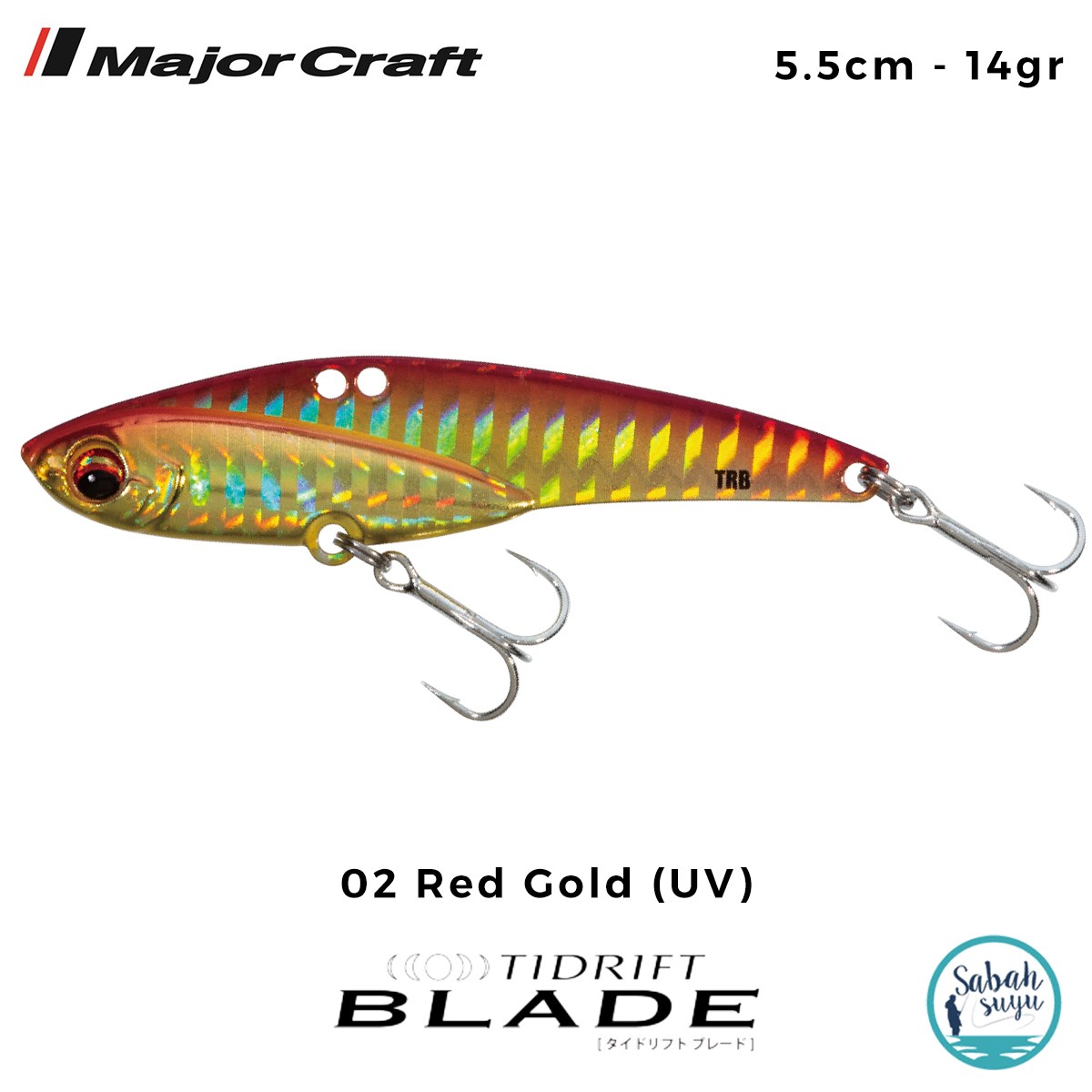 Major Craft Tidrift Blade 5.5cm 14gr #02 Red Gold (UV) Vibrasyon Maket Balık