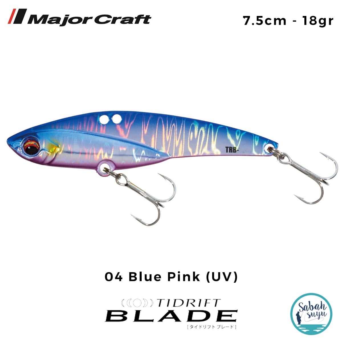 Major Craft Tidrift Blade 7.5cm 18gr #04 Blue Pink (UV) Vibrasyon Maket Balık