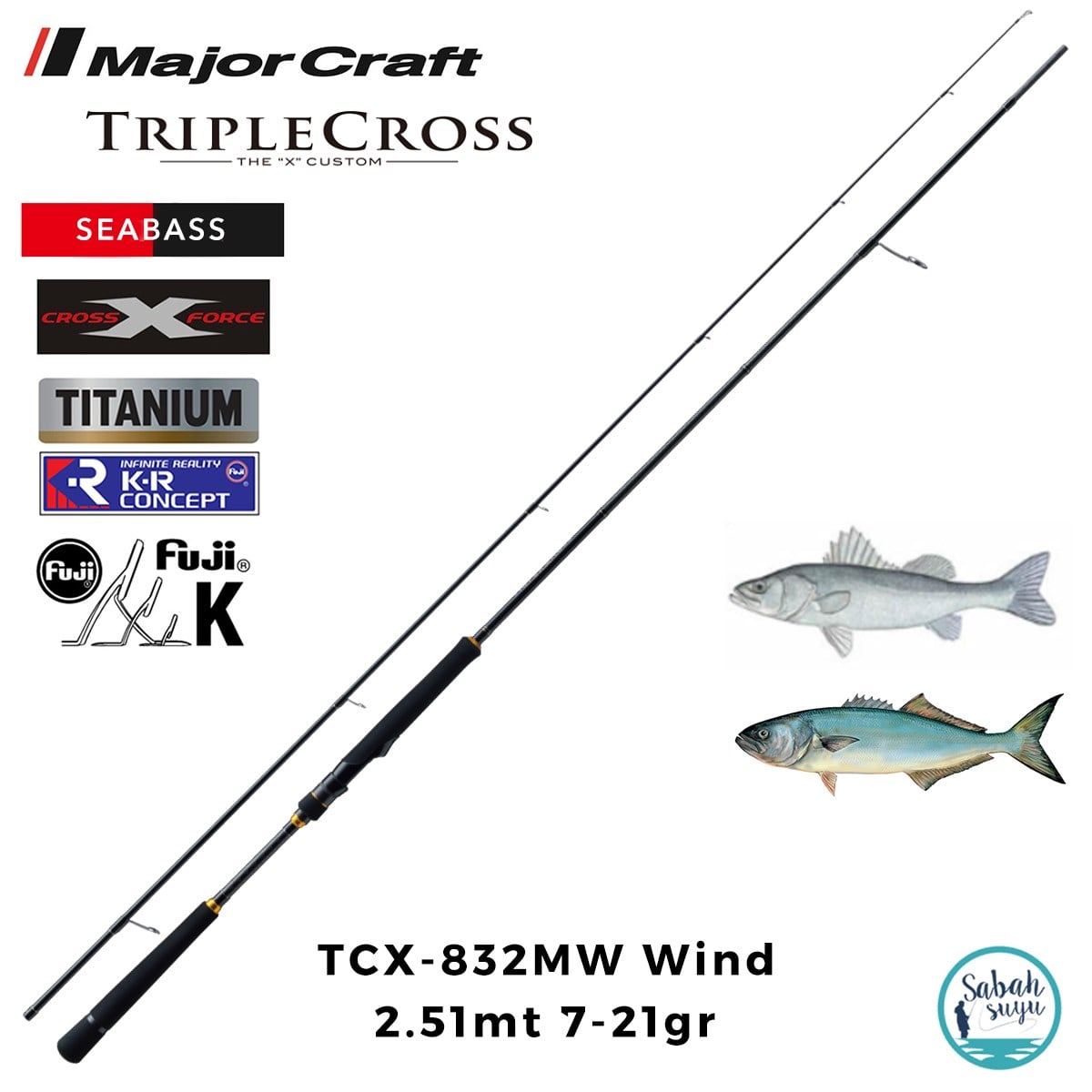 Major Craft Triple Cross TCX-832MW Wind 2.51mt 7-21gr (2P) Spin Kamış