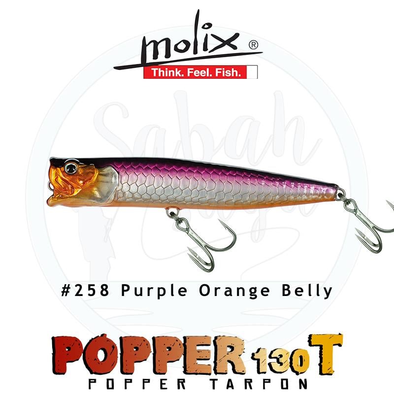 Molix Popper 130T Tarpon 13cm 38gr Purple Orange Belly