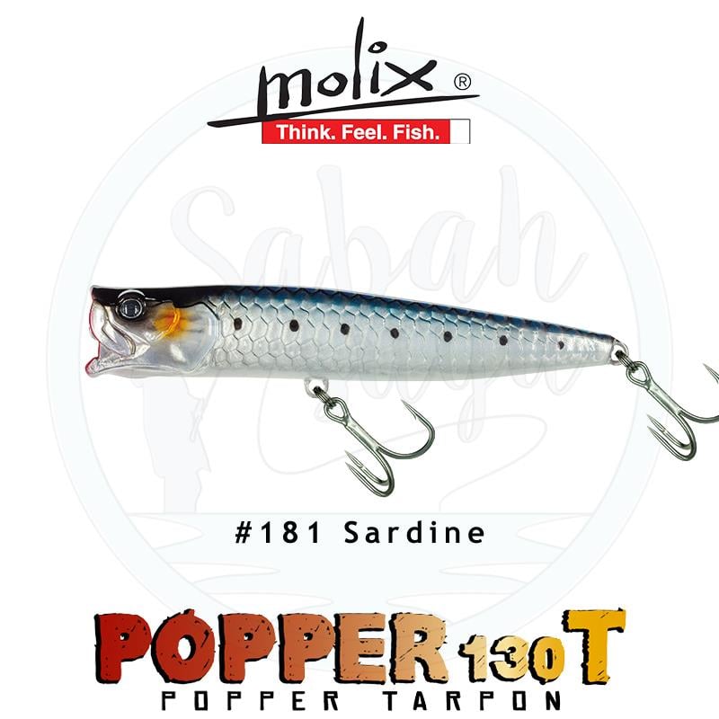 Molix Popper 130T Tarpon 13cm 38gr Sardine