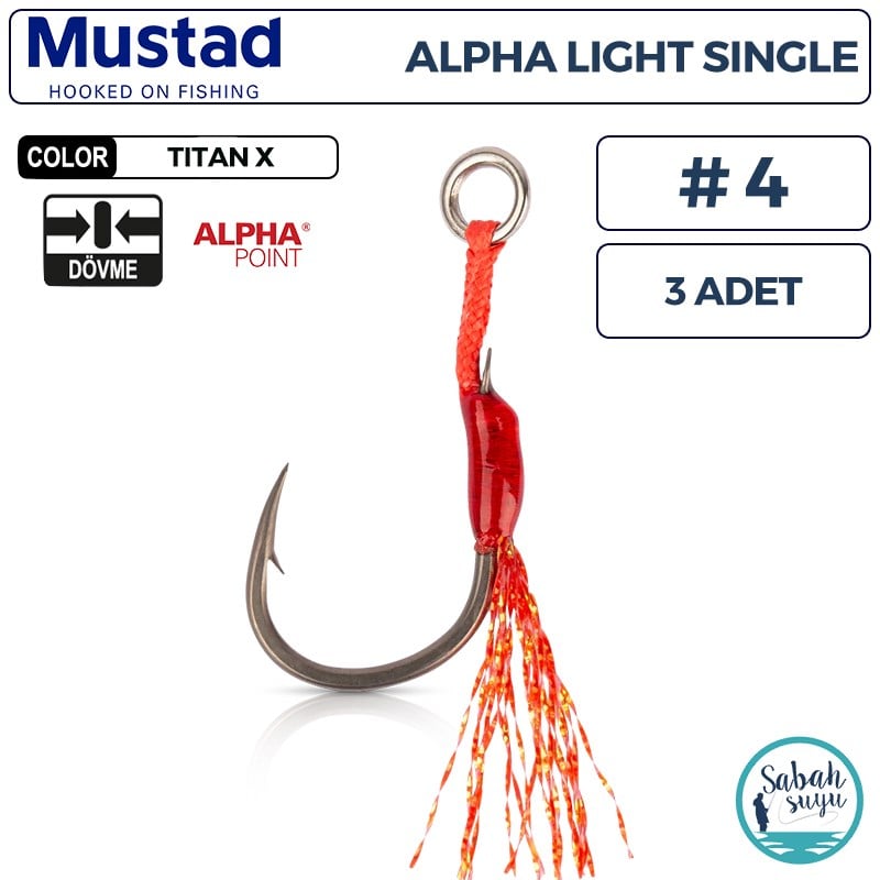 Mustad AS1 AP Light Tekli Asist İğne TX #4 (3 Adet)