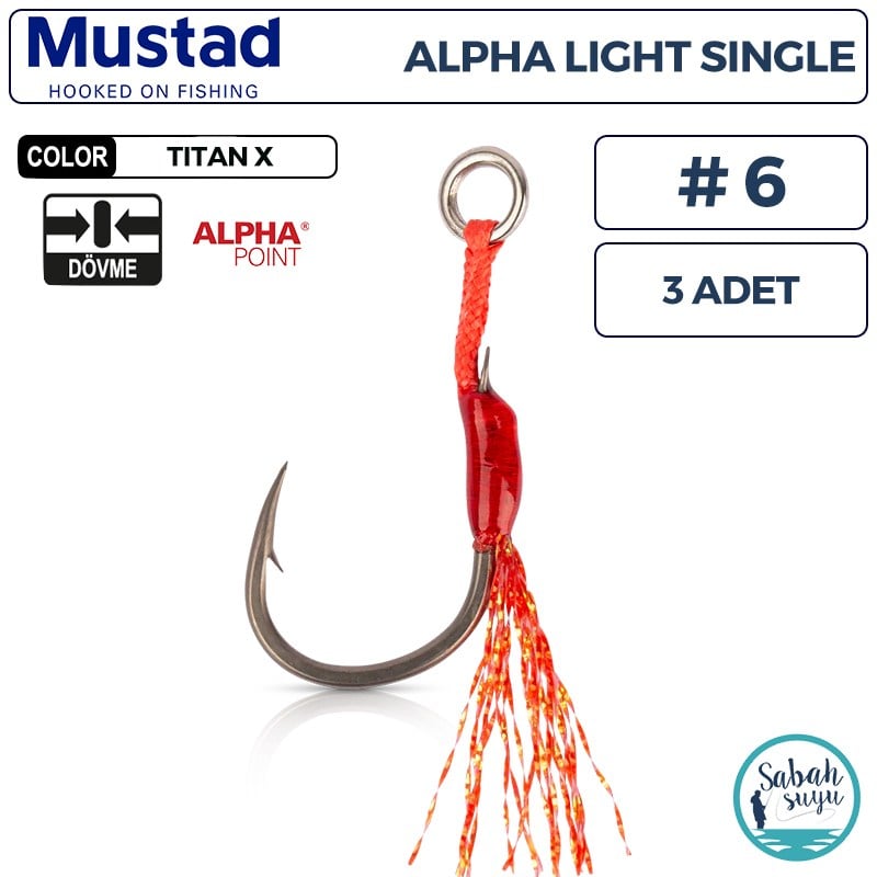 Mustad AS1 AP Light Tekli Asist İğne TX #6 (3 Adet)