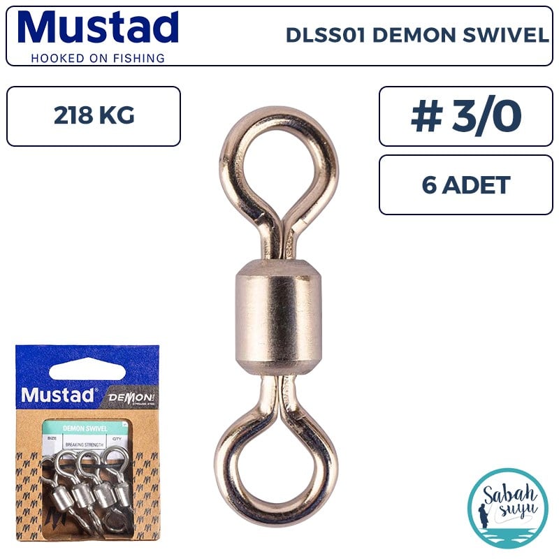 Mustad Demon DLSS01 Fırdöndü #3/0 218kg (6 Adet)