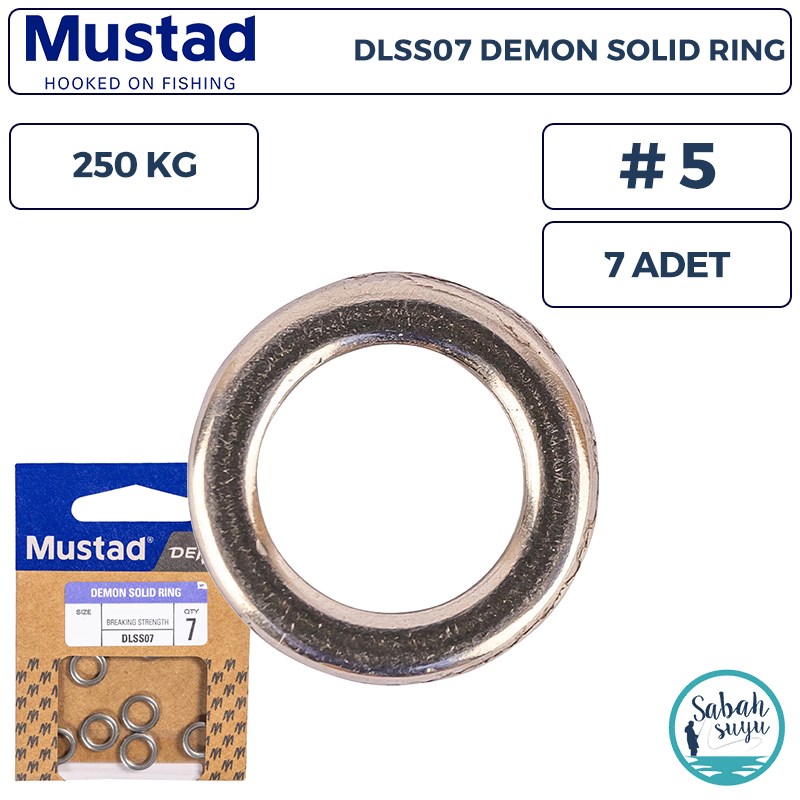 Mustad Demon DLSS07 Solid Ring Halka #5 250kg (7 Adet)