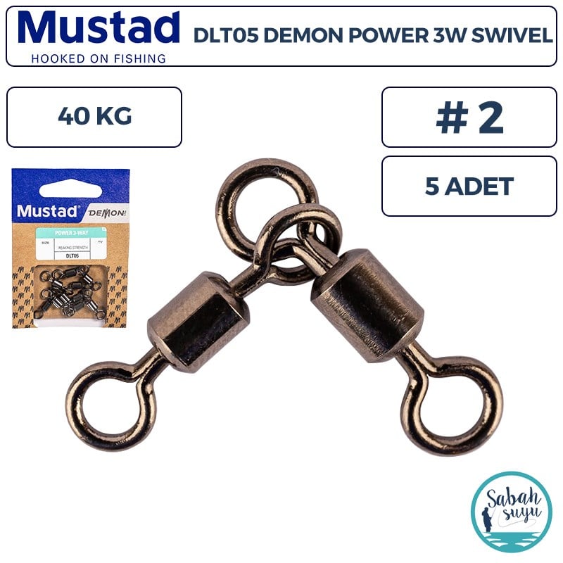 Mustad Demon DLT05 Kombi Fırdöndü #2 40kg (5 Adet)