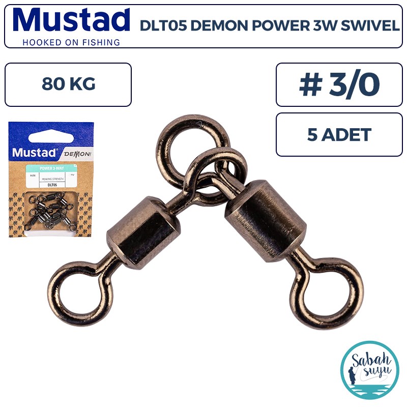 Mustad Demon DLT05 Kombi Fırdöndü #3/0 80kg (5 Adet)