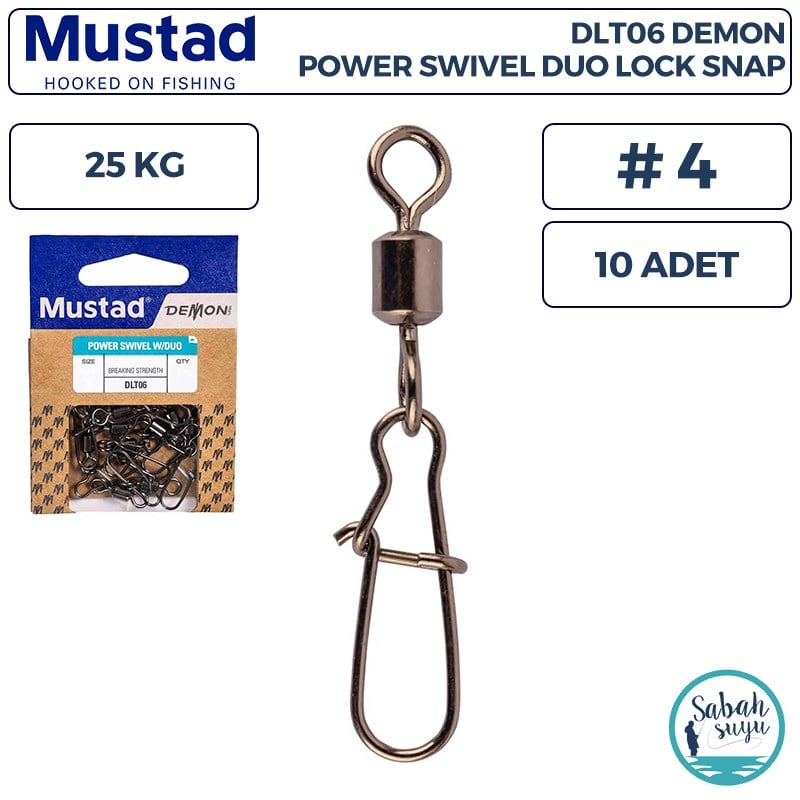 Mustad Demon DLT06 Klipsli Fırdöndü #4 25kg (10 Adet)