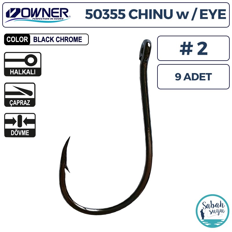 Owner 50355 Chinu Delikli İğne #2 (9 Adet) Siyah