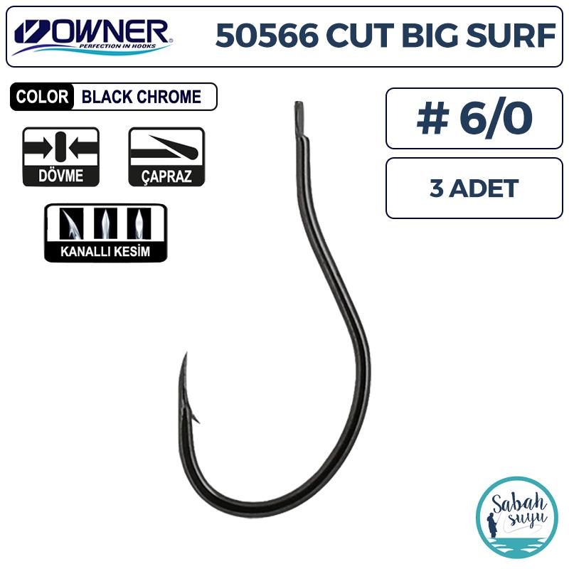 Owner 50566 Cut Big Surf  İğne #6/0 (3 Adet) Siyah