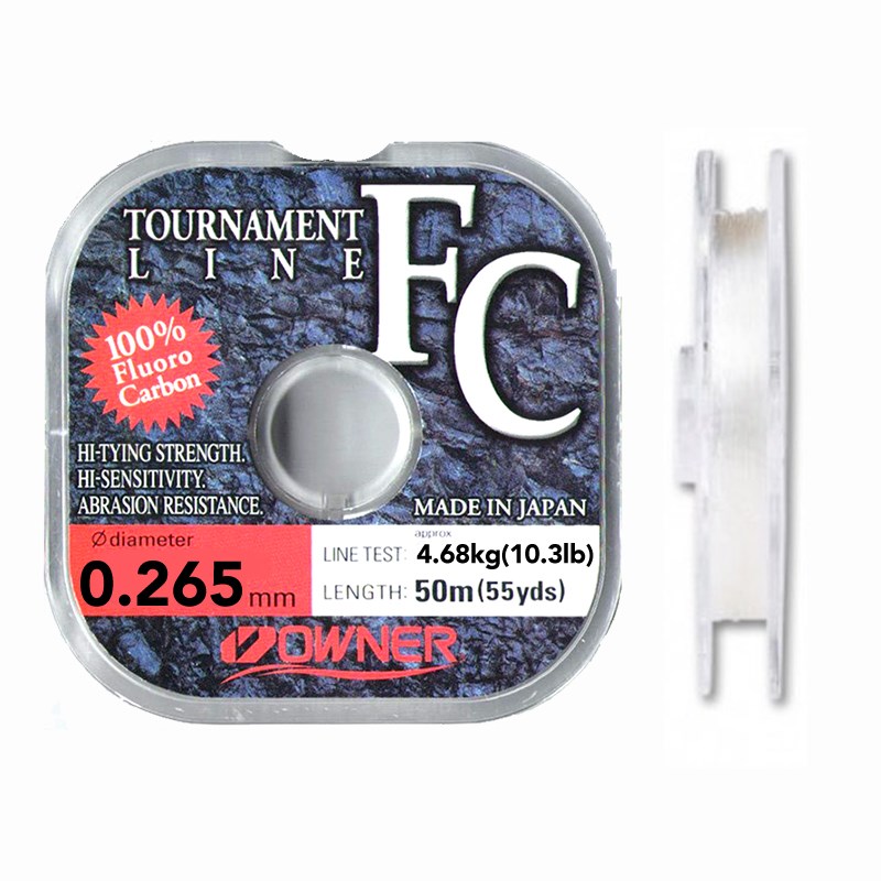 Owner Tournament Fluorocarbon Misina 0.265mm 4.68kg 50mt.