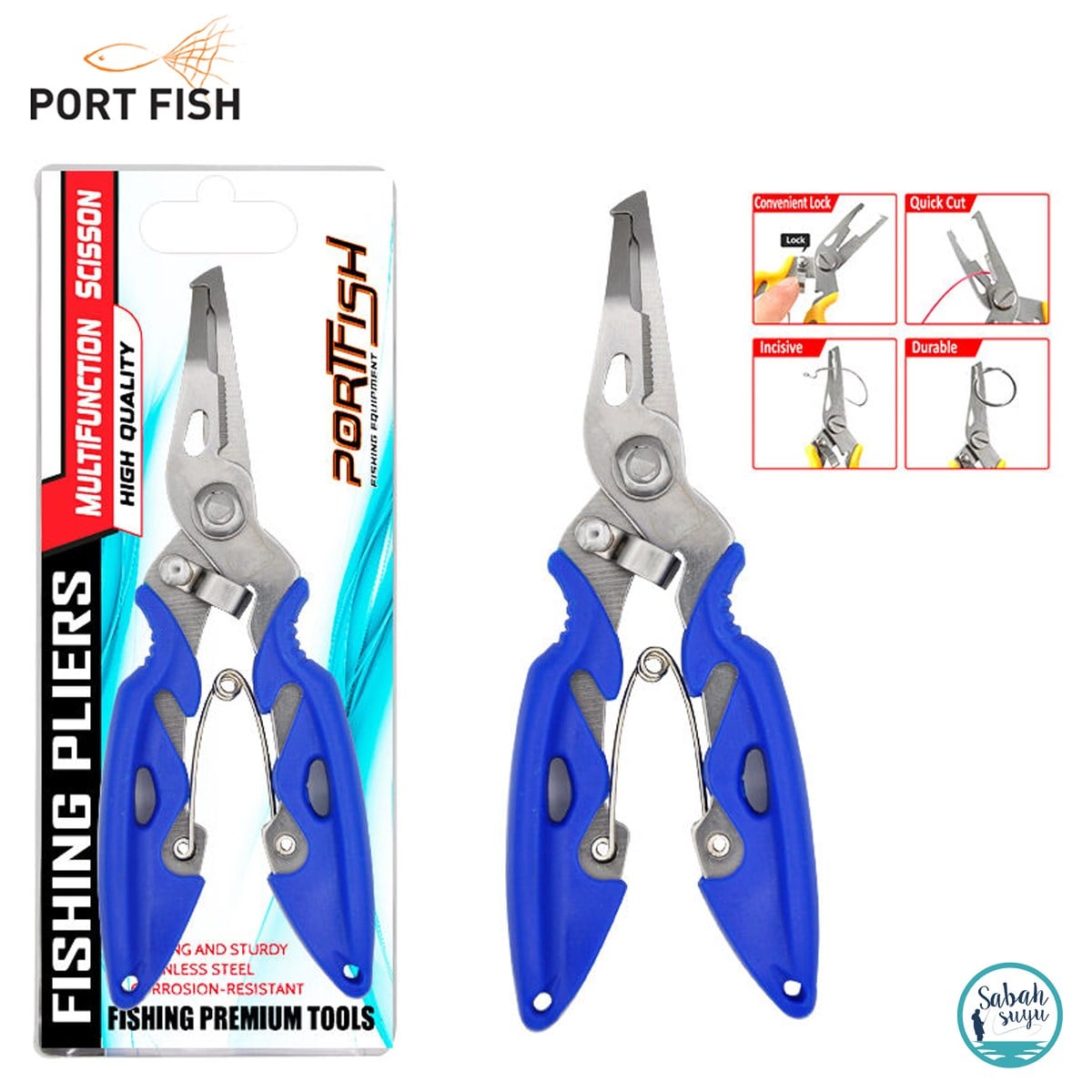 Portfish PNS02 Halka Açıcı Kesici Pense 13cm Mavi