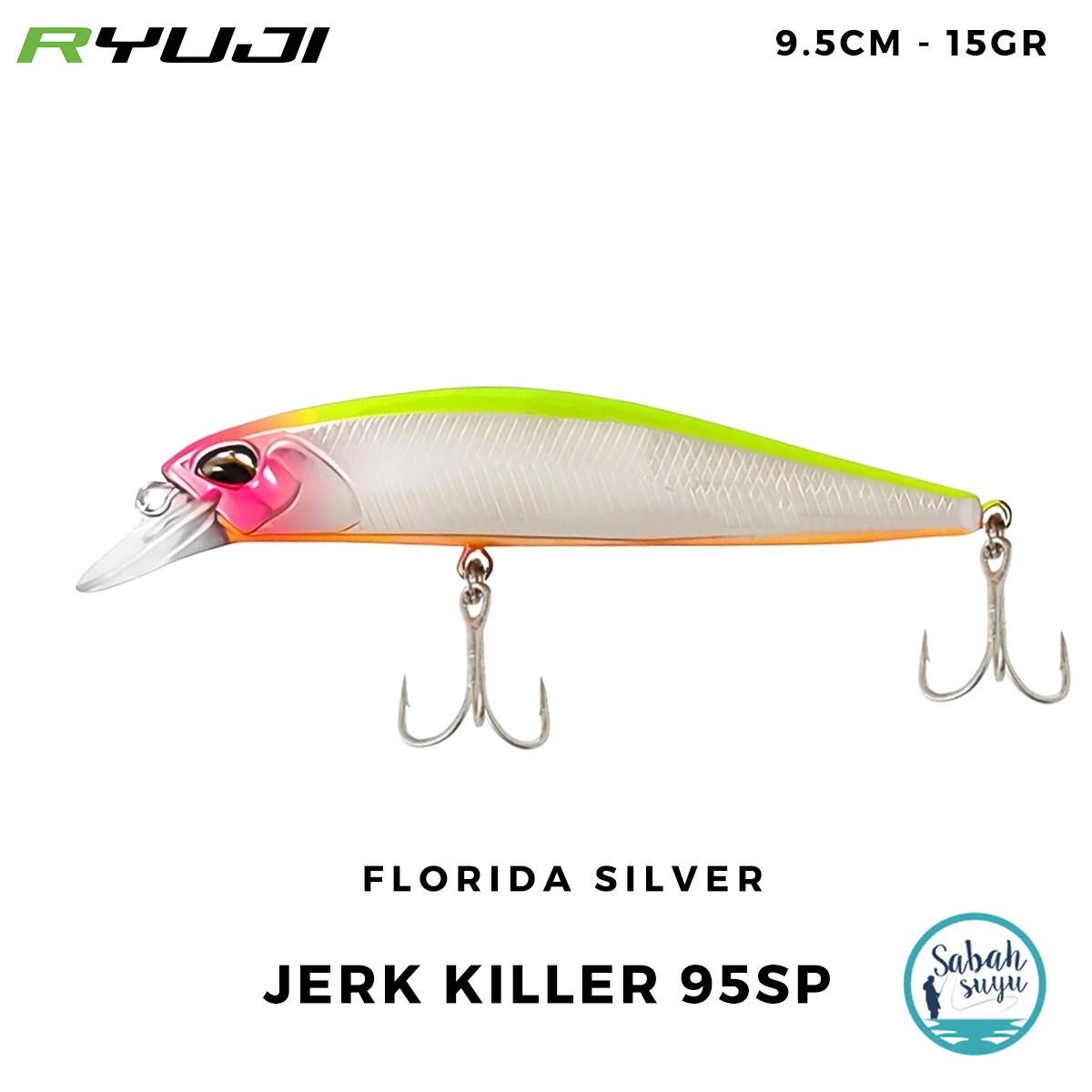 Ryuji Jerk Killer 95SP 9.5cm 15gr Florida Silver
