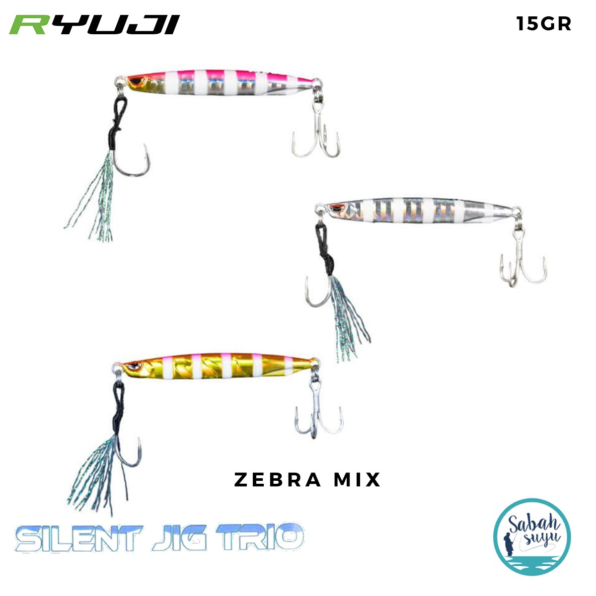 Ryuji Silent Jig Trio 15gr Zebra Mix (3 Adet)