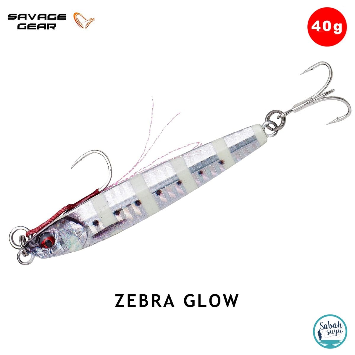 Savage Gear 3D Jig Minnow Jig 40gr 9.3cm Zebra Glow