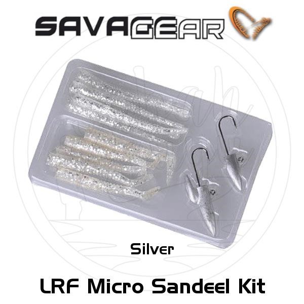Savage Gear LRF Micro Sandeel Kit 12 Parça (1+1.5+5) Suni Yem Silver