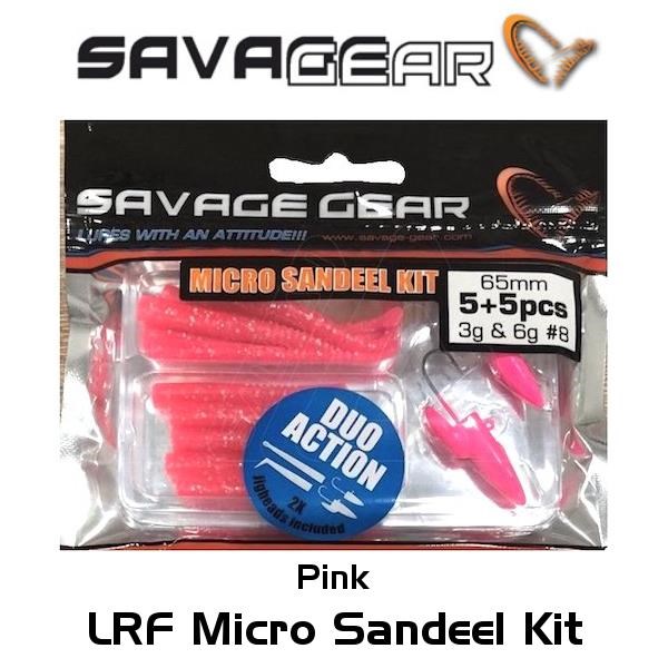 Savage Gear LRF Micro Sandeel Kit 12 Parça (1+1.5+5) Suni Yem Pink