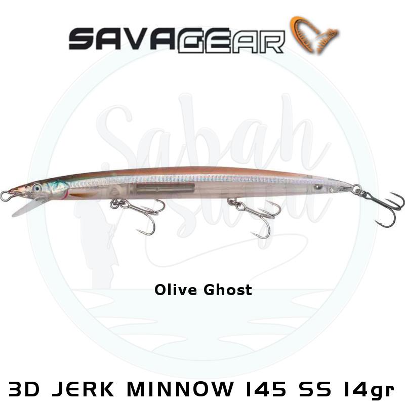 Savage Gear Sandeel 3D Jerk Minnow 145mm 14gr SS Olive Ghost
