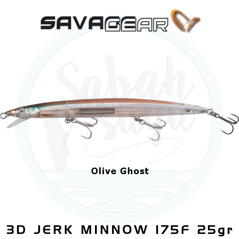 Savage Gear Sandeel 3D Jerk Minnow 175mm 25gr Floating Olive Ghost