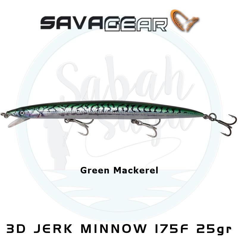 Savage Gear Sandeel 3D Jerk Minnow 175mm 25gr Floating Green Mackerel