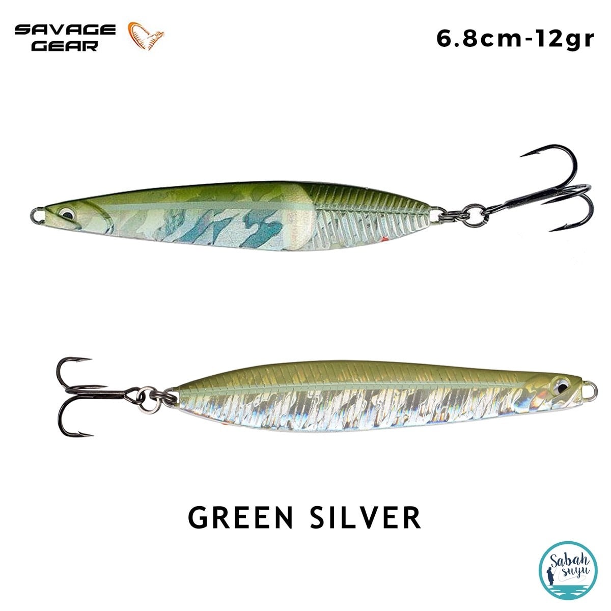 Savage Gear Seeker ISP 68mm 12gr Kaşık Yem Green Silver