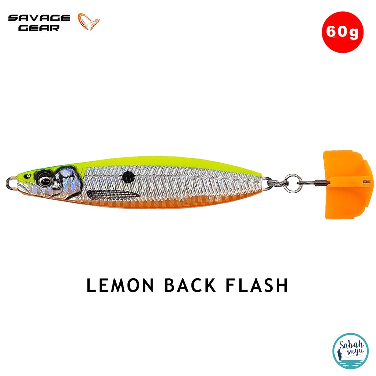 Savagear Psycho Sprat Jig 9.8cm 60gr Lemon Back Flash
