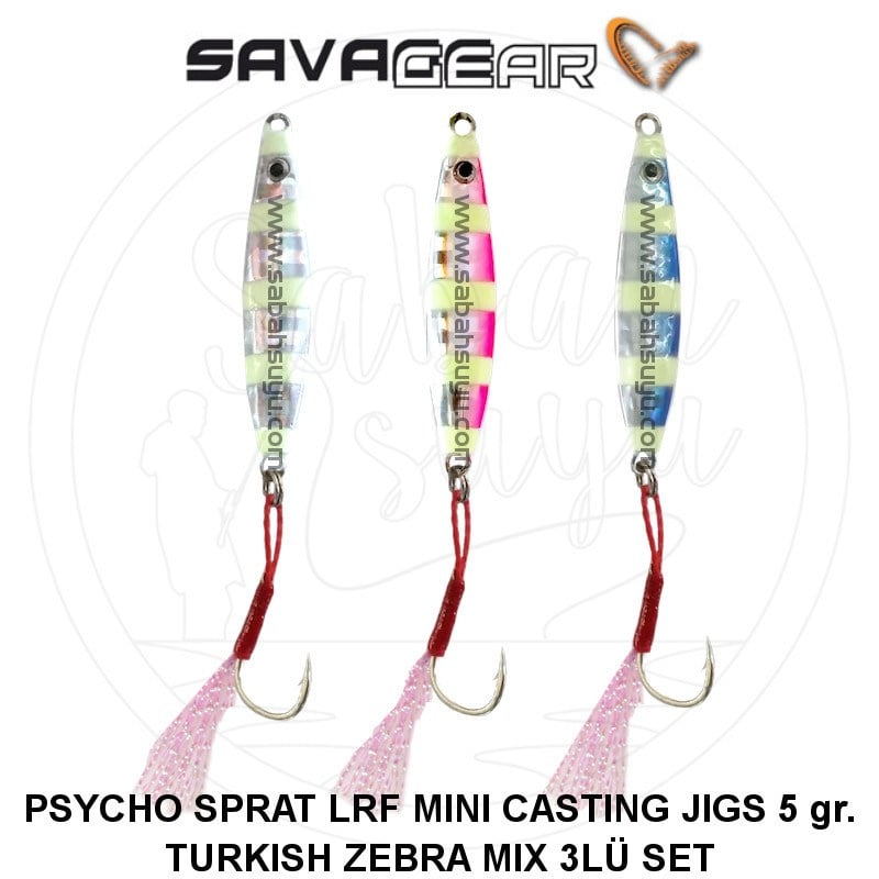 Savagear Psycho Sprat LRF Mini Casting Jigs 5gr Turkish Zebra Mix (3 Adet)