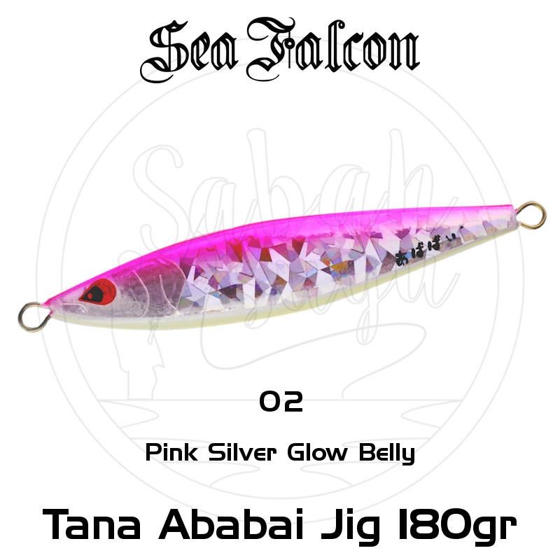 Sea Falcon Ababai Jig 180gr 02 Pink Silver Glow Belly