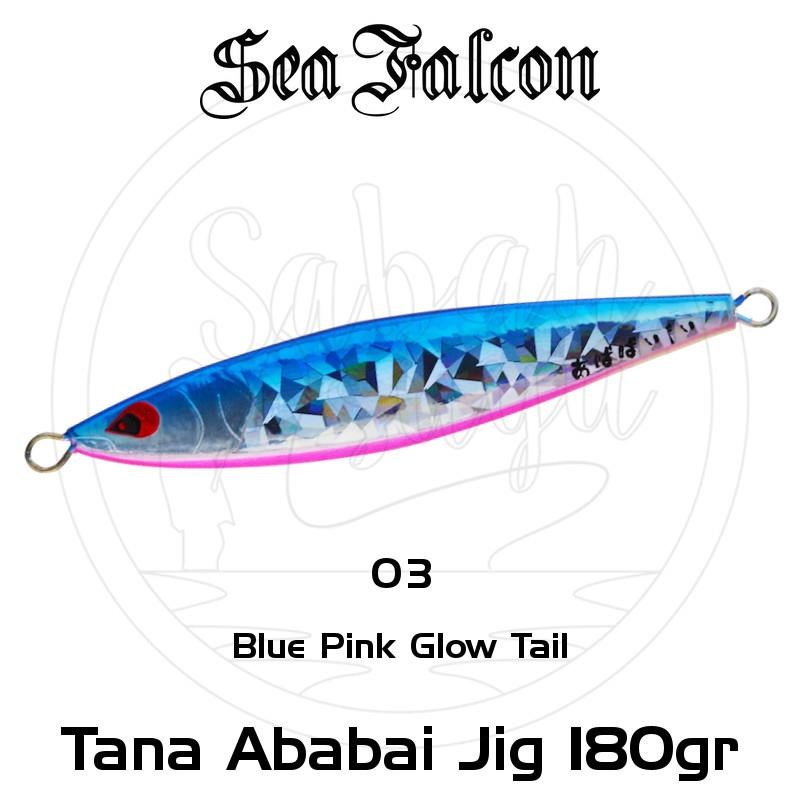 Sea Falcon Ababai Jig 180gr 03 Blue Pink Glow Tail