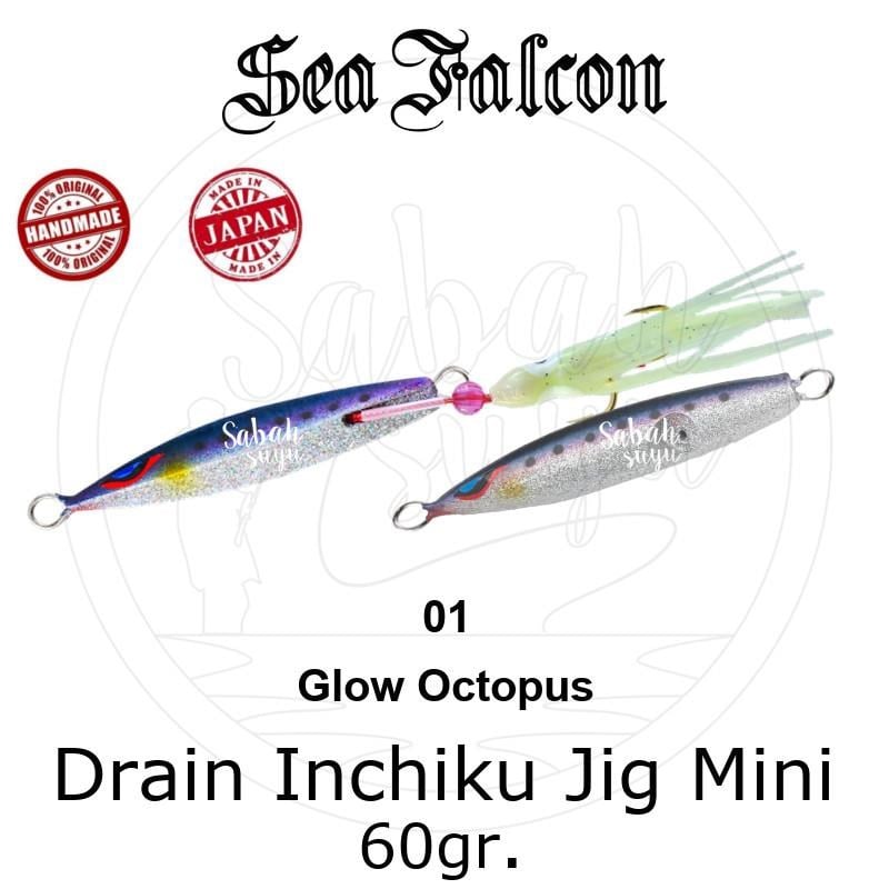 Sea Falcon Drain Inchiku Mini 60gr. 01 Glow Octopus