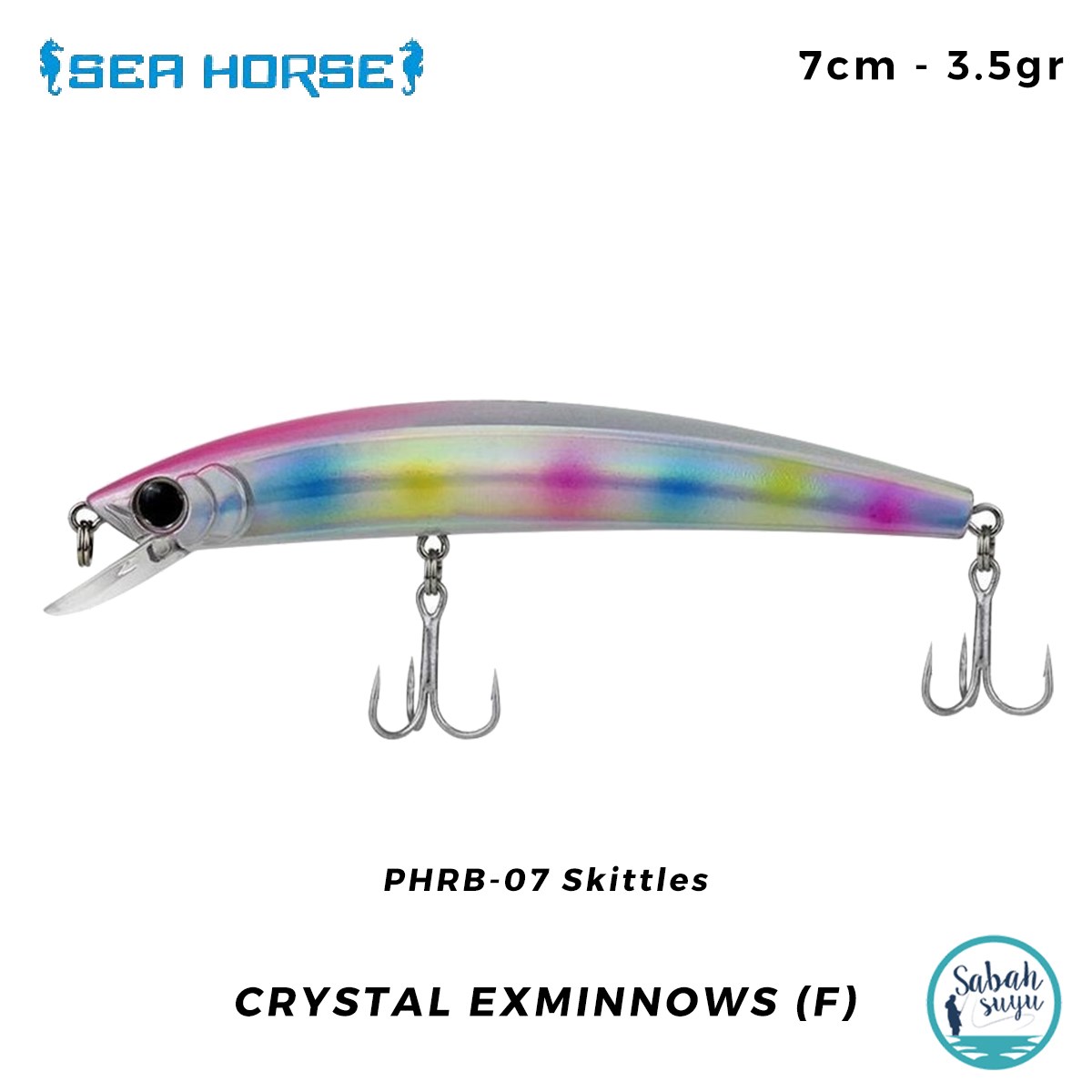 Sea Horse Crystal Exminnows (F) 7cm 3.5gr PHRB-07 Skittles