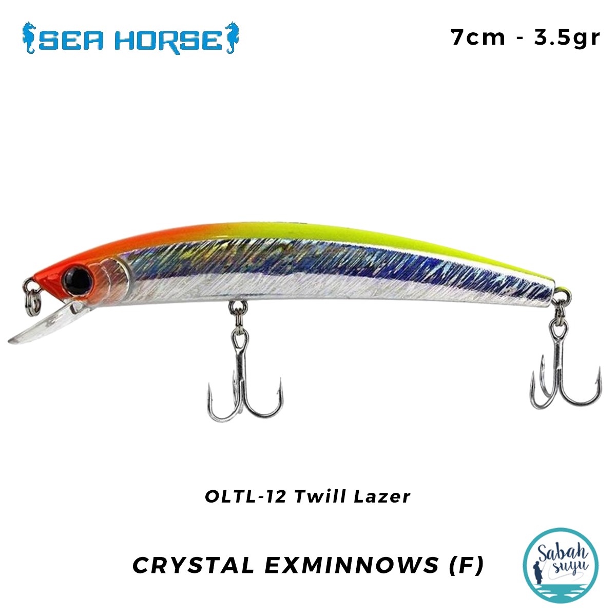 Sea Horse Crystal Exminnows (F) 7cm 3.5gr OLTL-12 Twill Lazer