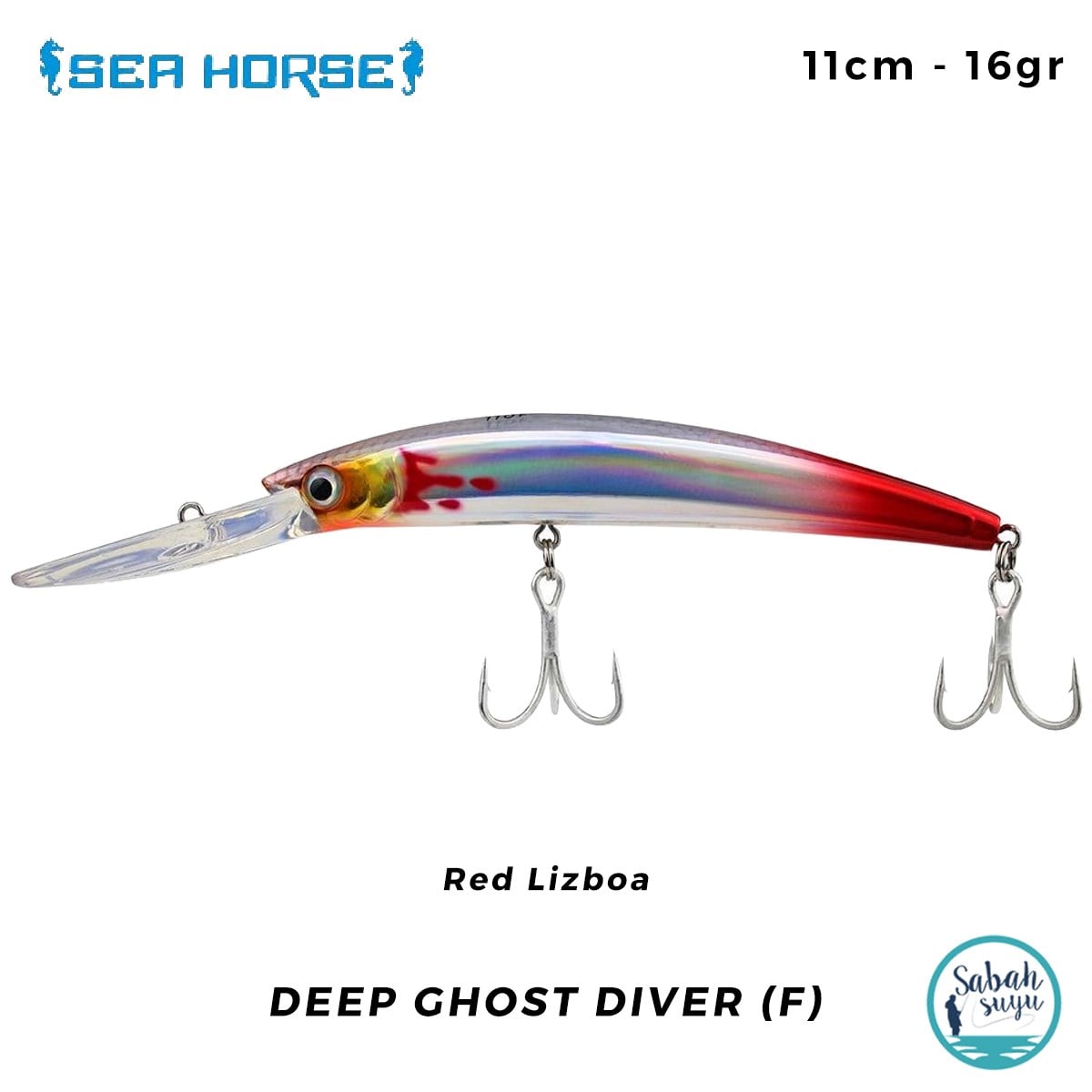 Sea Horse Deep Ghost Diver (F) 11cm 16gr Red Lizboa