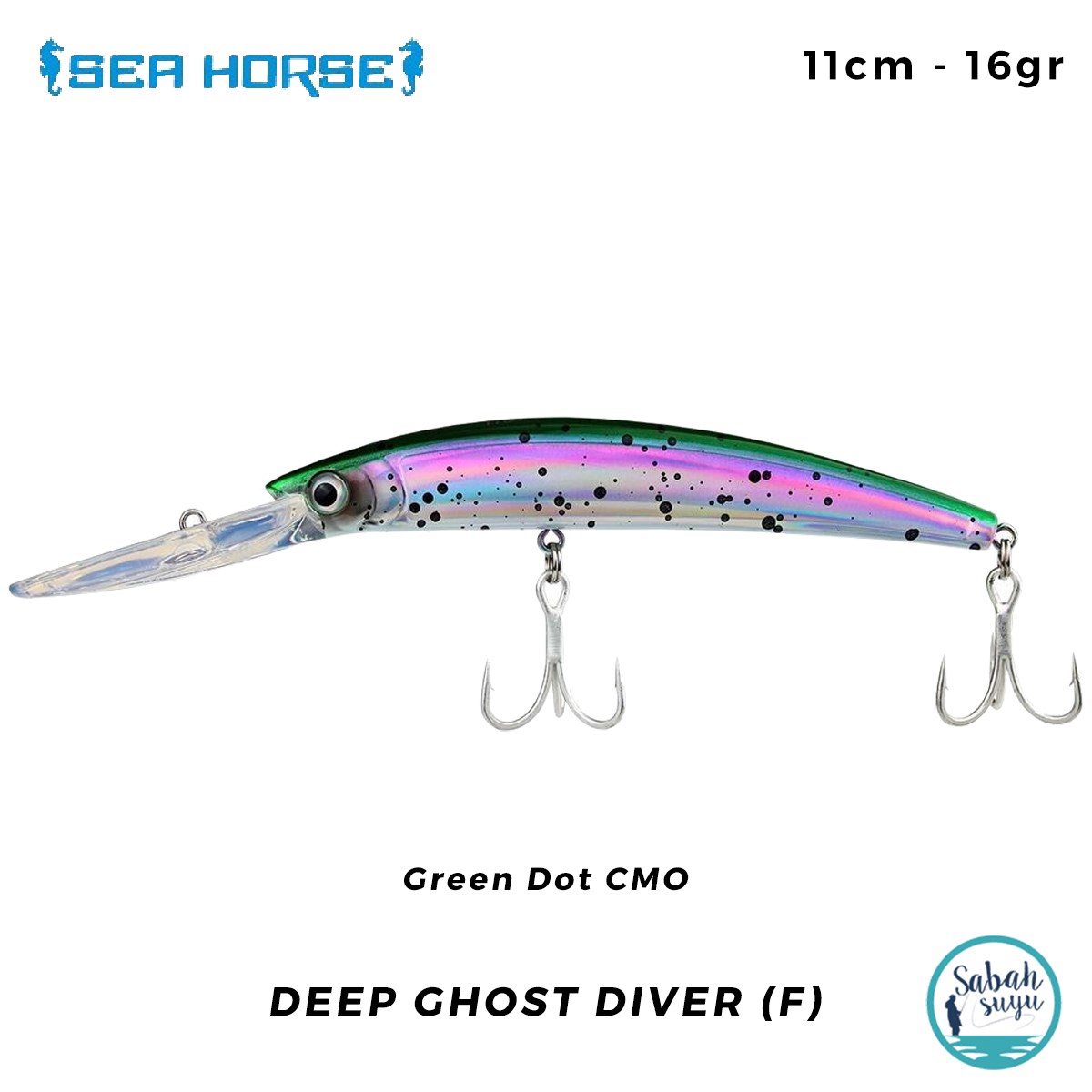 Sea Horse Deep Ghost Diver (F) 11cm 16gr Green Dot CMO