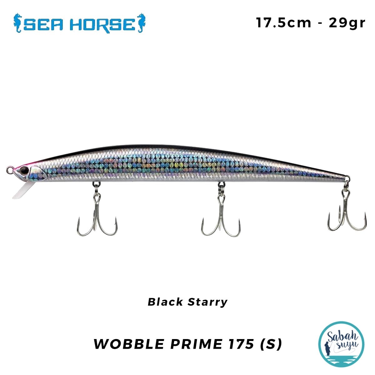 Sea Horse Wobble Prime 175 (S) 17.5cm 29gr Black Starry