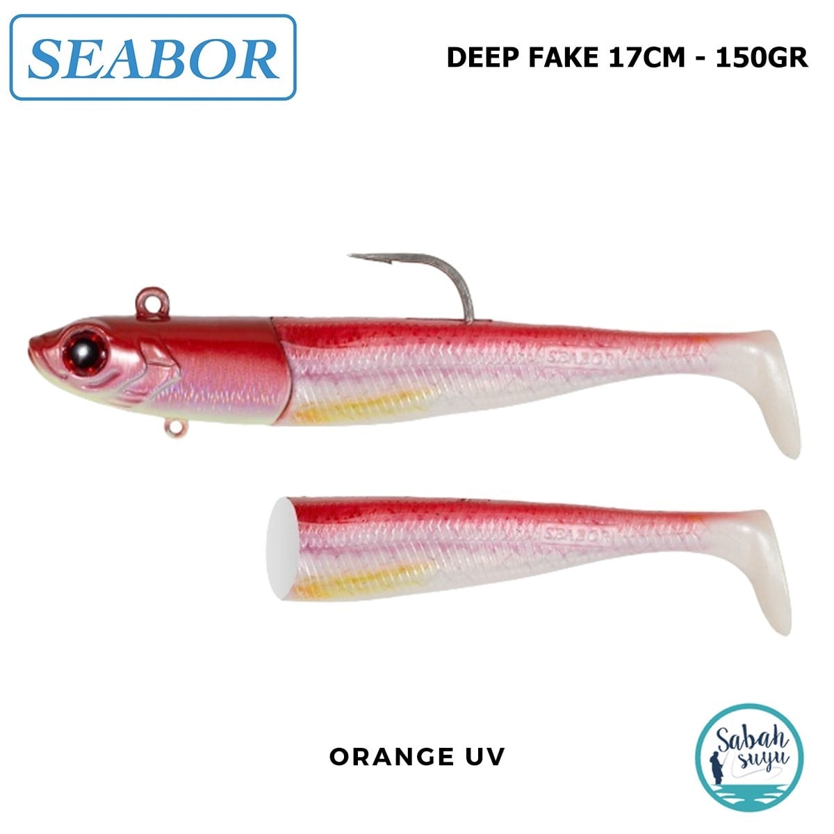 Seabor Deep Fake Silikon Balık 150gr 17cm Combo (2+1) Orange UV