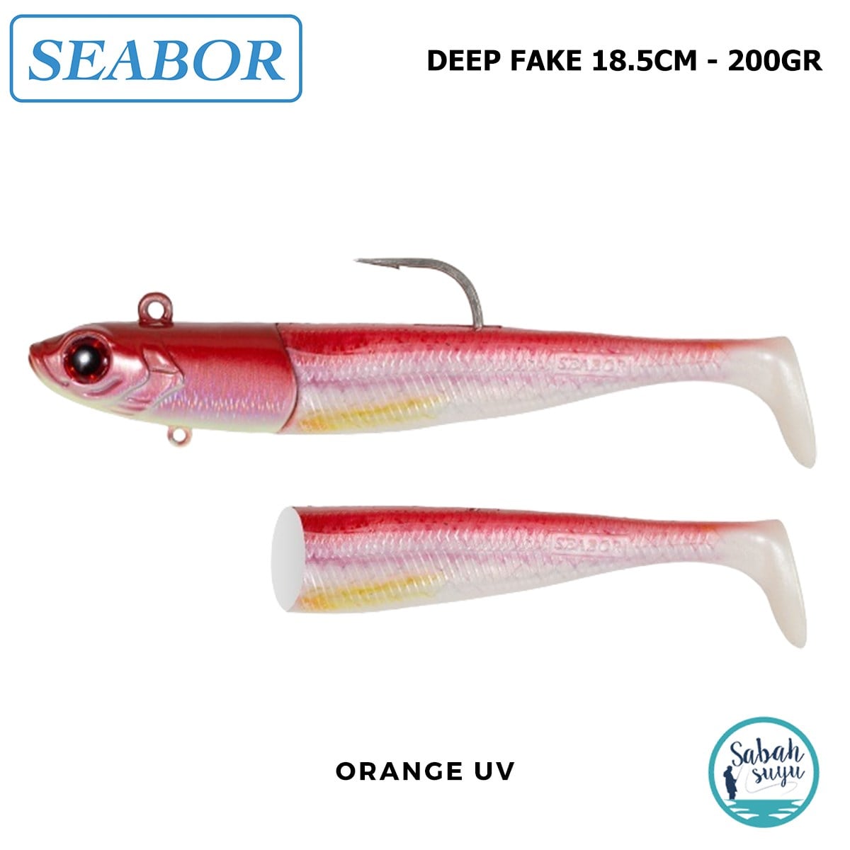Seabor Deep Fake Silikon Balık 200gr 18.5cm Combo (2+1) Orange UV