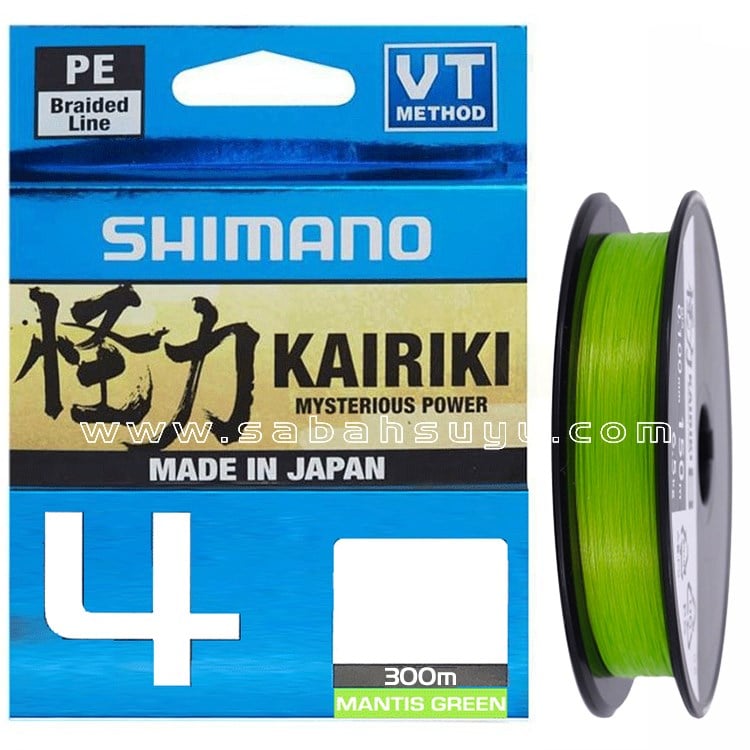 Shimano Kairiki 4 Örgü İp Misina 300m 0.19mm / 11.6kg Mantis Green